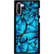Coque Samsung Galaxy Note 10 - Papillon - Bleu