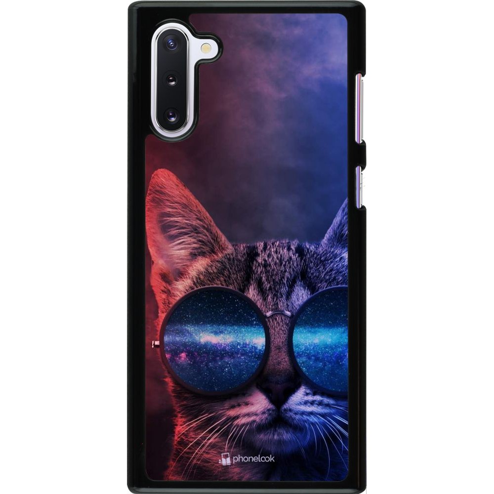 Coque Samsung Galaxy Note 10 - Red Blue Cat Glasses