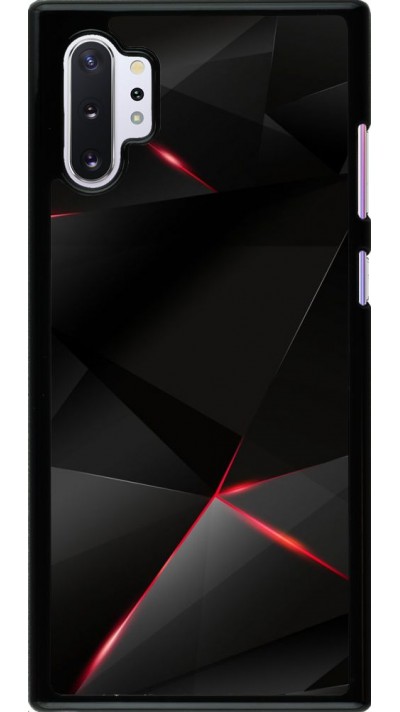 Coque Samsung Galaxy Note 10+ - Black Red Lines