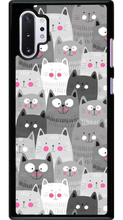 Coque Samsung Galaxy Note 10+ - Chats gris troupeau