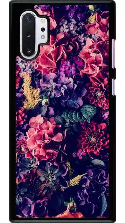 Coque Samsung Galaxy Note 10+ - Flowers Dark