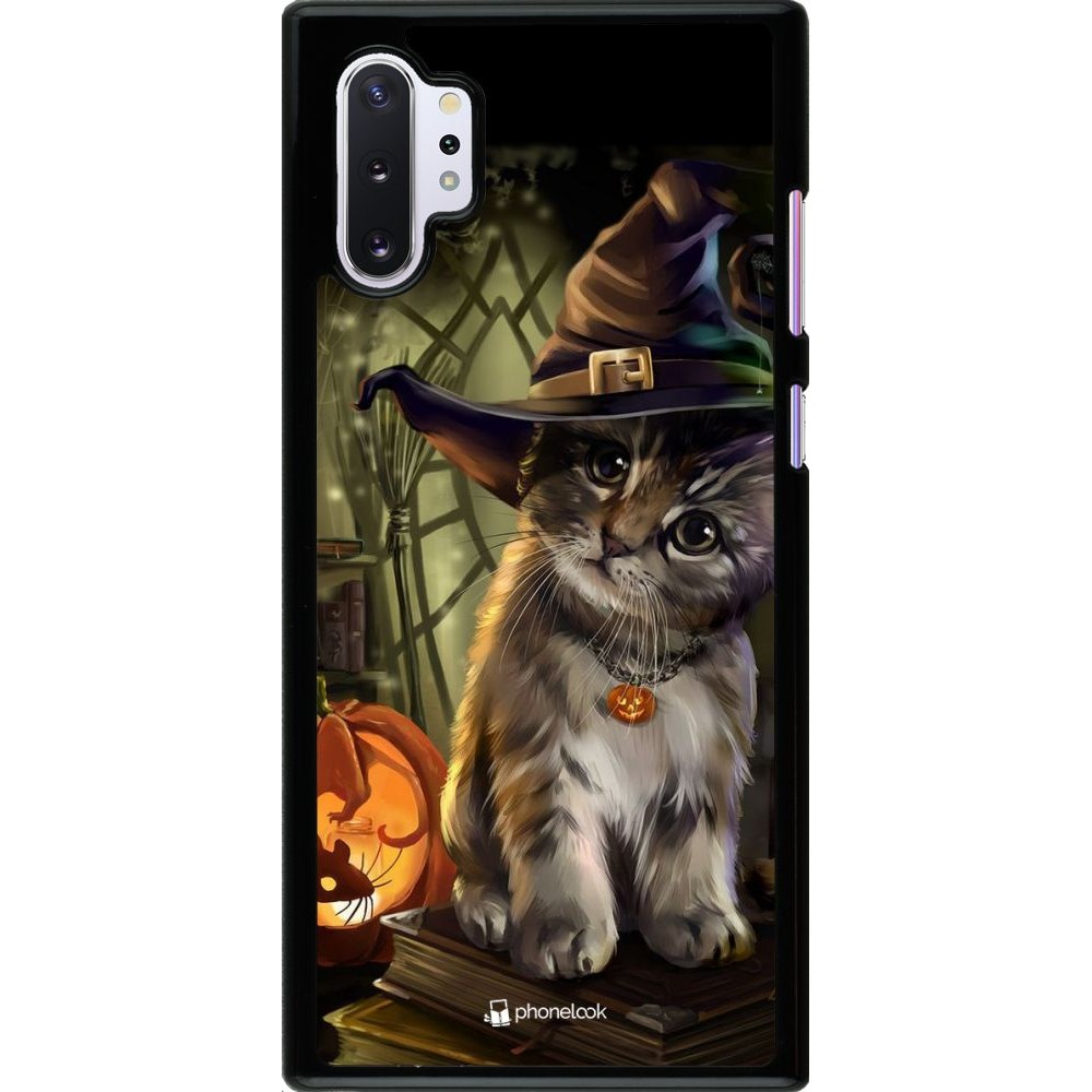 Hülle Samsung Galaxy Note 10+ - Halloween 21 Witch cat