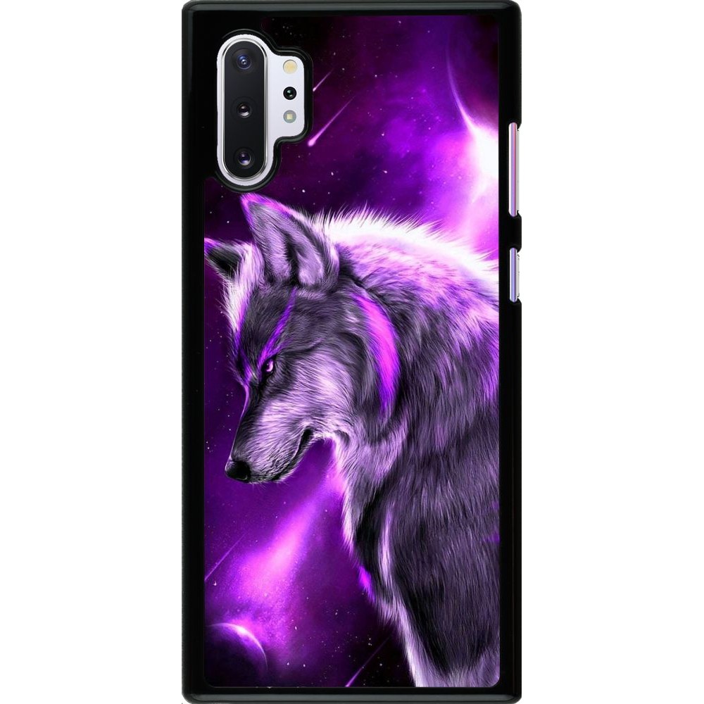 Coque Samsung Galaxy Note 10+ - Purple Sky Wolf