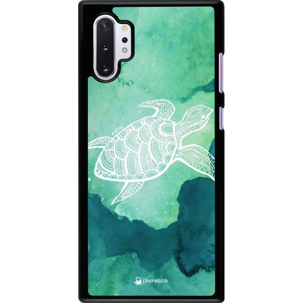 Coque Samsung Galaxy Note 10+ - Turtle Aztec Watercolor