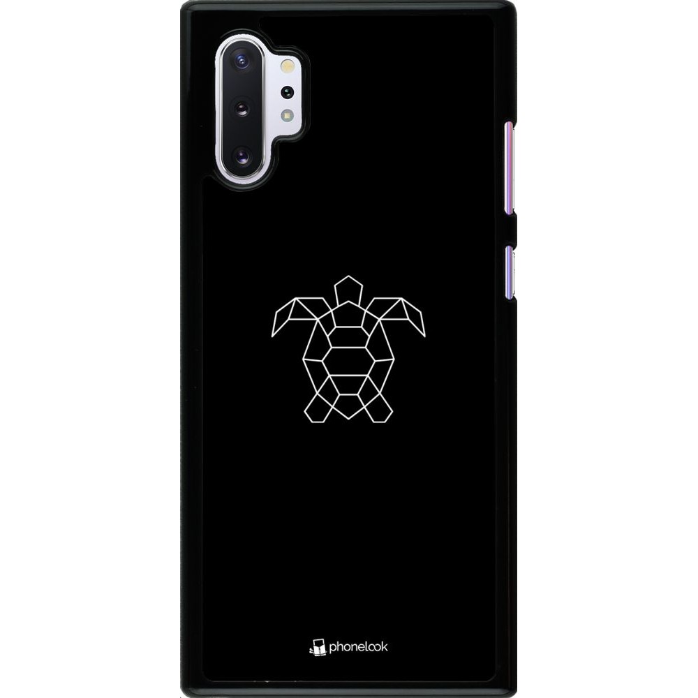 Coque Samsung Galaxy Note 10+ - Turtles lines on black