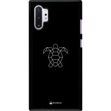 Coque Samsung Galaxy Note 10+ - Turtles lines on black