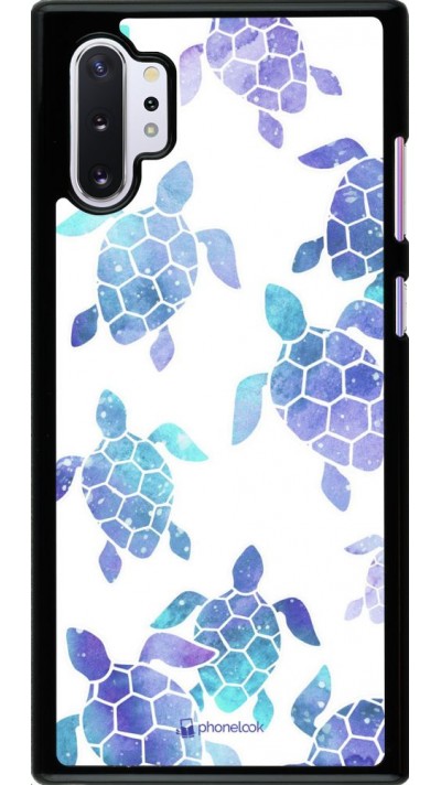 Hülle Samsung Galaxy Note 10+ - Turtles pattern watercolor