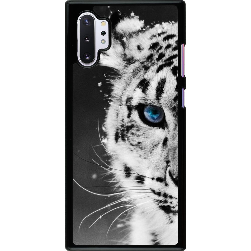 Coque Samsung Galaxy Note 10+ - White tiger blue eye