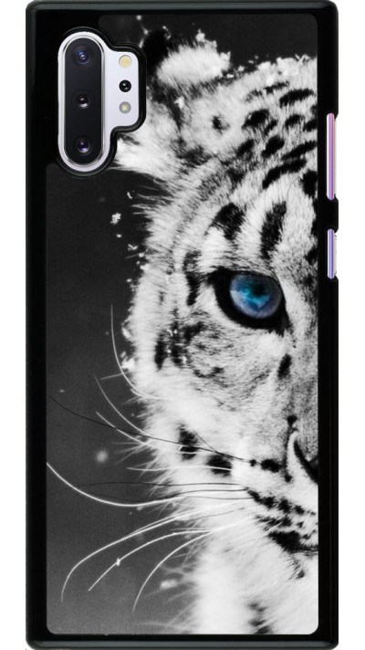 Coque Samsung Galaxy Note 10+ - White tiger blue eye