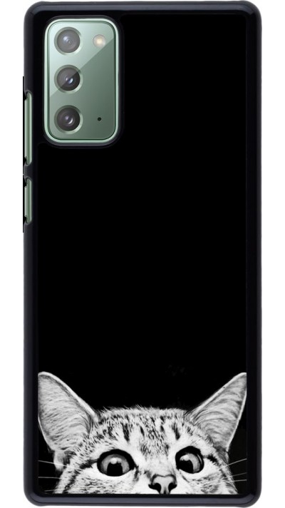 Coque Samsung Galaxy Note 20 - Cat Looking Up Black