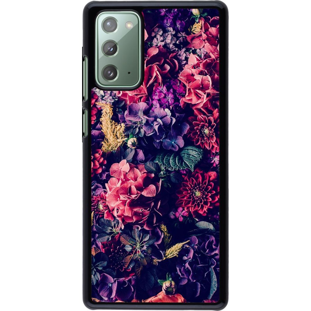 Hülle Samsung Galaxy Note 20 - Flowers Dark