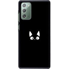 Coque Samsung Galaxy Note 20 - Funny cat on black
