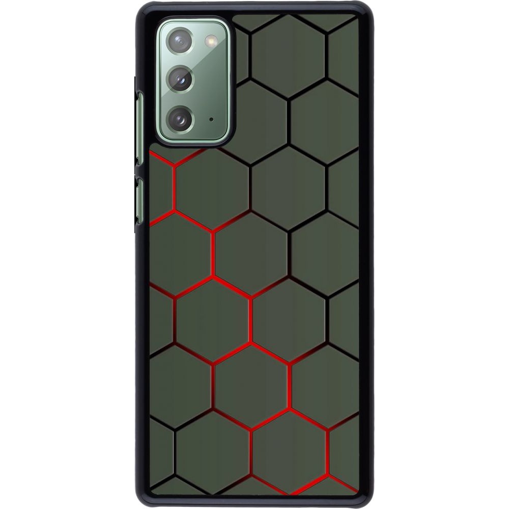 Coque Samsung Galaxy Note 20 - Geometric Line red