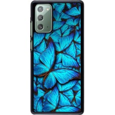 Hülle Samsung Galaxy Note 20 - Papillon - Bleu