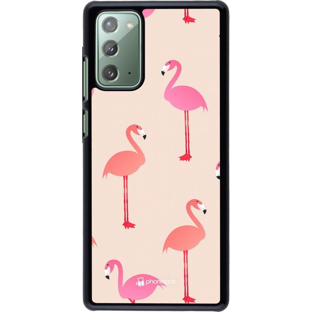 Hülle Samsung Galaxy Note 20 - Pink Flamingos Pattern