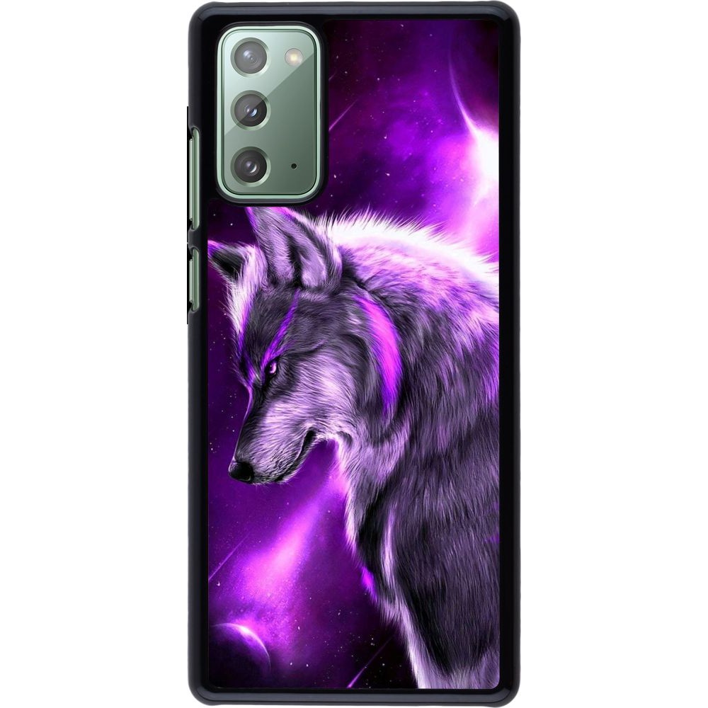 Coque Samsung Galaxy Note 20 - Purple Sky Wolf