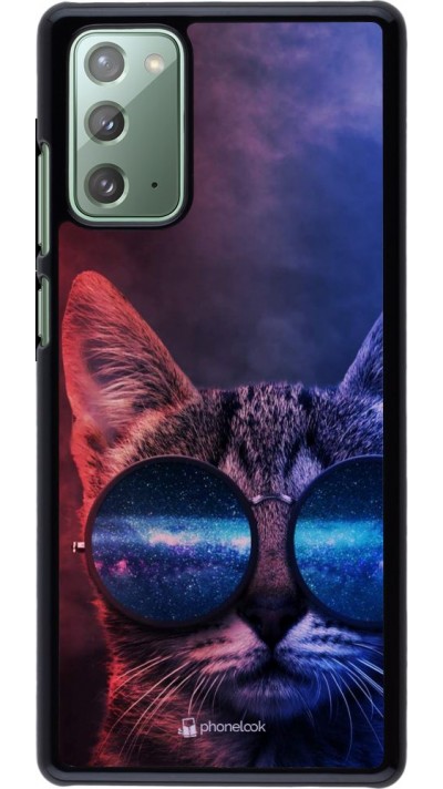 Coque Samsung Galaxy Note 20 - Red Blue Cat Glasses