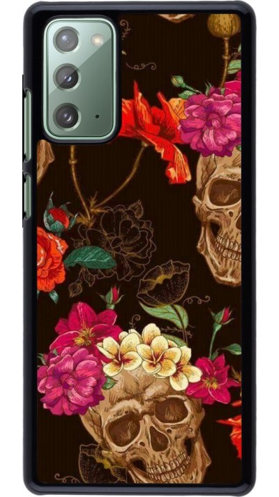 Coque Samsung Galaxy Note 20 - Skulls and flowers