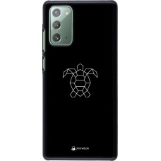 Coque Samsung Galaxy Note 20 - Turtles lines on black