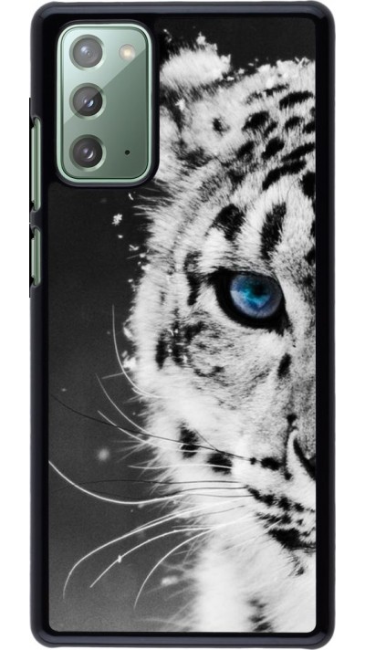 Hülle Samsung Galaxy Note 20 - White tiger blue eye