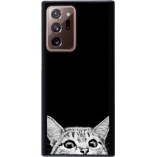 Coque Samsung Galaxy Note 20 Ultra - Cat Looking Up Black