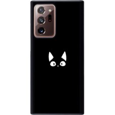 Coque Samsung Galaxy Note 20 Ultra - Funny cat on black