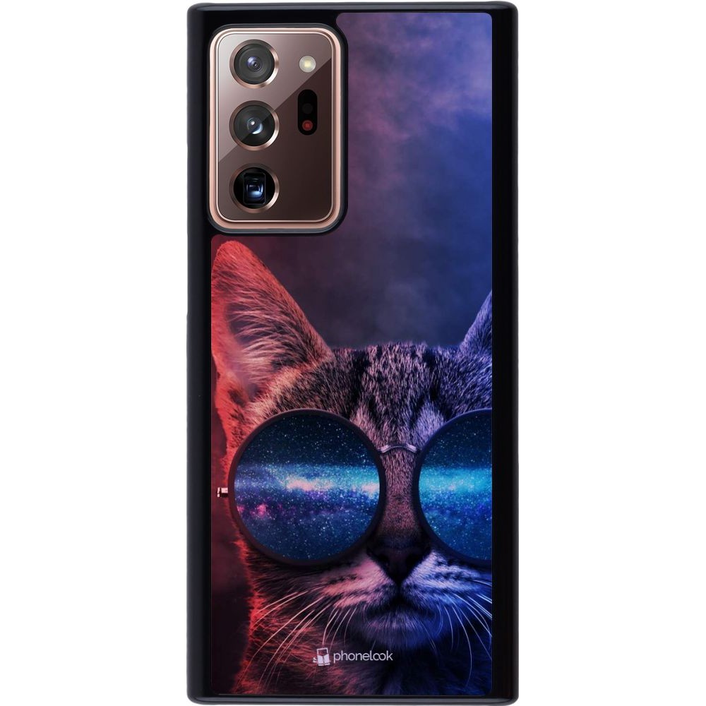 Coque Samsung Galaxy Note 20 Ultra - Red Blue Cat Glasses