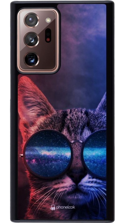 Coque Samsung Galaxy Note 20 Ultra - Red Blue Cat Glasses