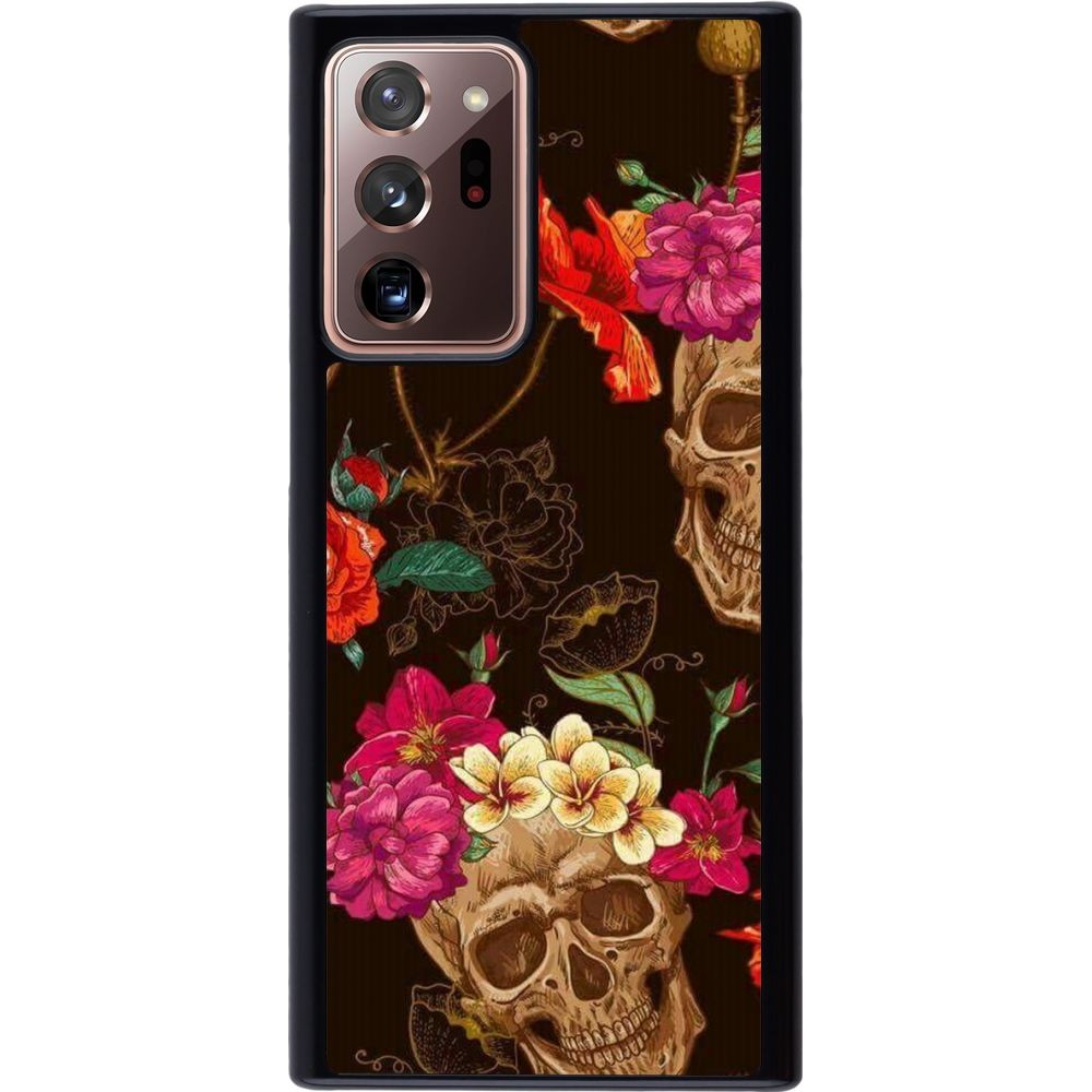 Coque Samsung Galaxy Note 20 Ultra - Skulls and flowers