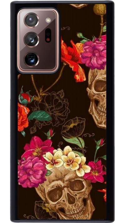 Coque Samsung Galaxy Note 20 Ultra - Skulls and flowers