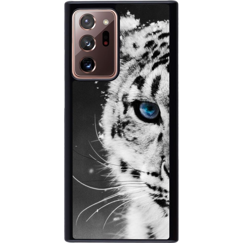 Coque Samsung Galaxy Note 20 Ultra - White tiger blue eye