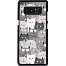 Coque Samsung Galaxy Note8 - Chats gris troupeau