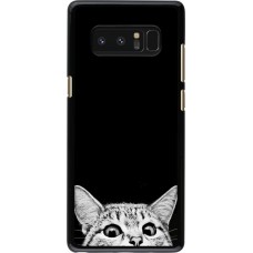 Coque Samsung Galaxy Note8 - Cat Looking Up Black