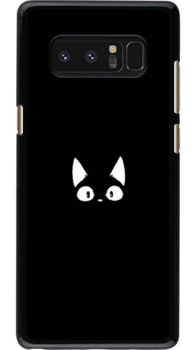 Coque Samsung Galaxy Note8 - Funny cat on black