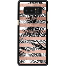 Coque Samsung Galaxy Note8 - Palm trees gold stripes