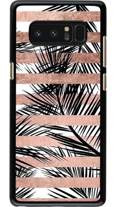 Coque Samsung Galaxy Note8 - Palm trees gold stripes