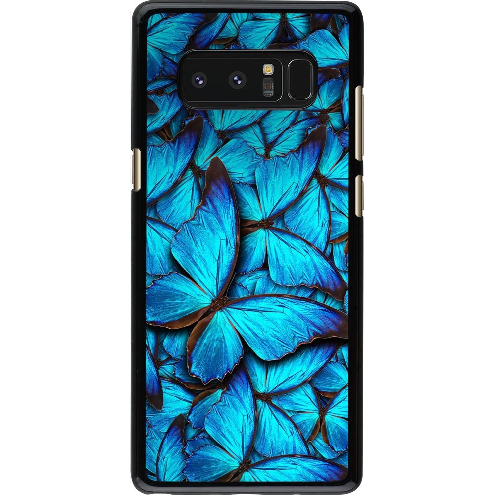 Hülle Samsung Galaxy Note 8 - Papillon - Bleu
