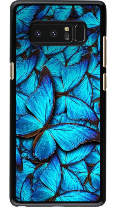 Hülle Samsung Galaxy Note 8 - Papillon - Bleu