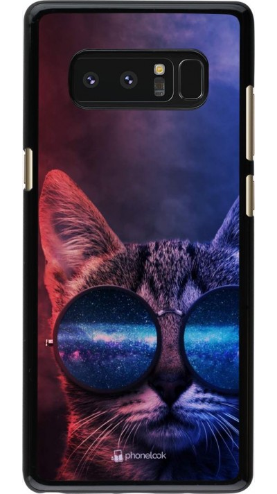 Coque Samsung Galaxy Note8 - Red Blue Cat Glasses