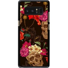 Coque Samsung Galaxy Note8 - Skulls and flowers