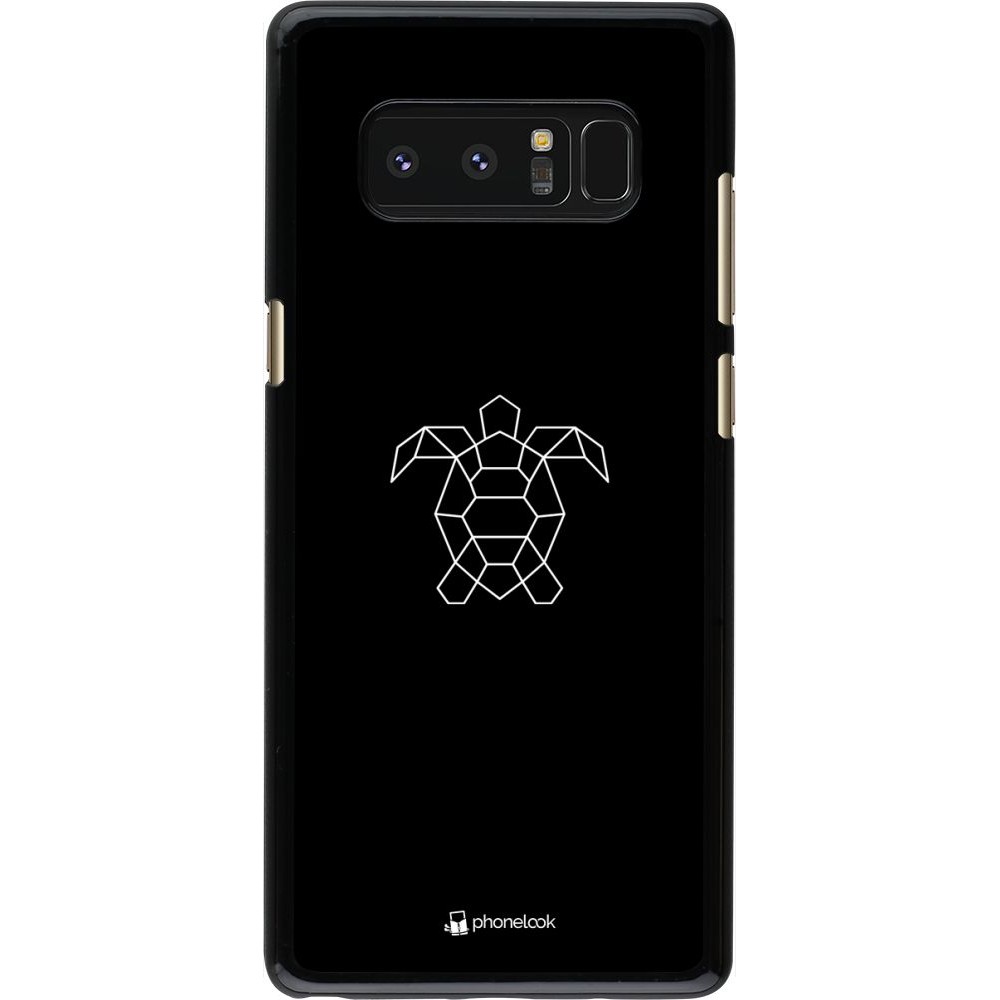 Coque Samsung Galaxy Note8 - Turtles lines on black