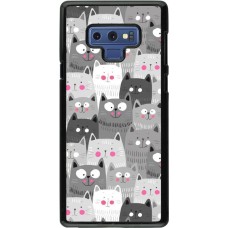 Coque Samsung Galaxy Note9 - Chats gris troupeau