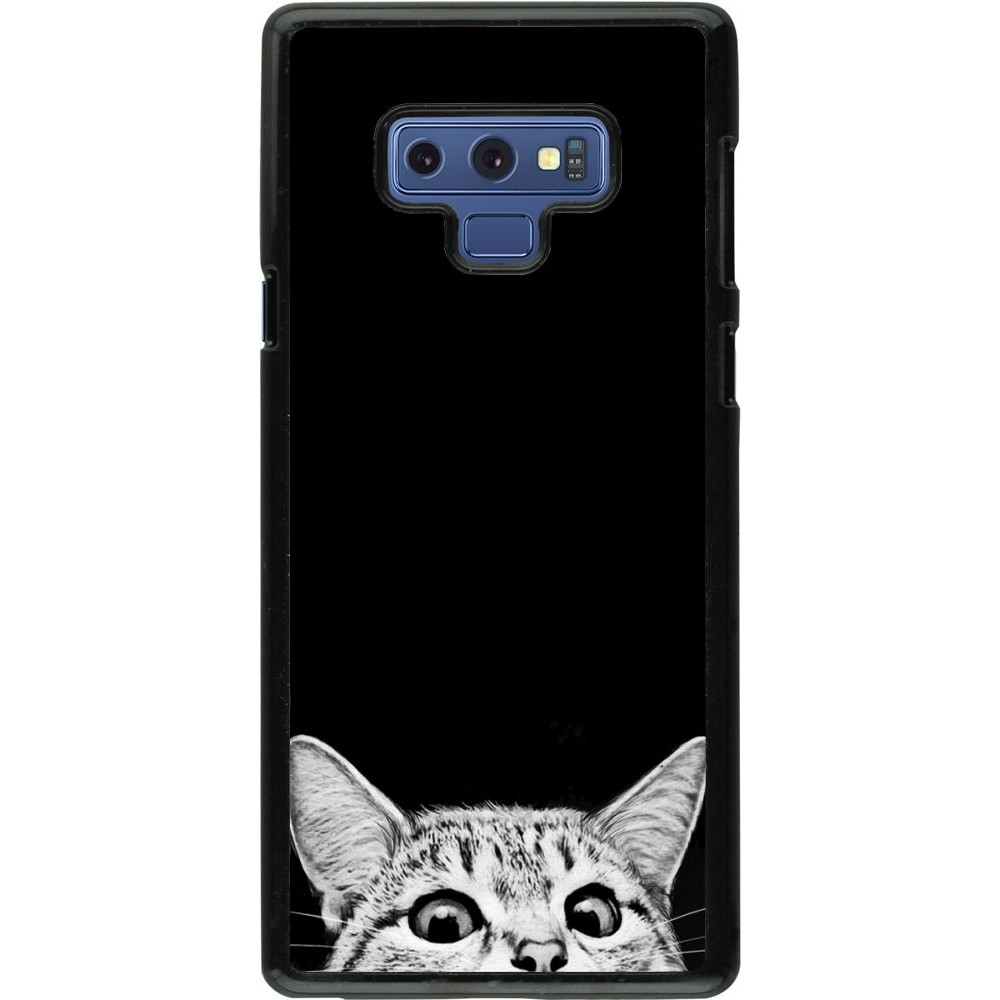 Coque Samsung Galaxy Note9 - Cat Looking Up Black