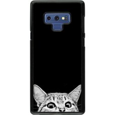 Coque Samsung Galaxy Note9 - Cat Looking Up Black