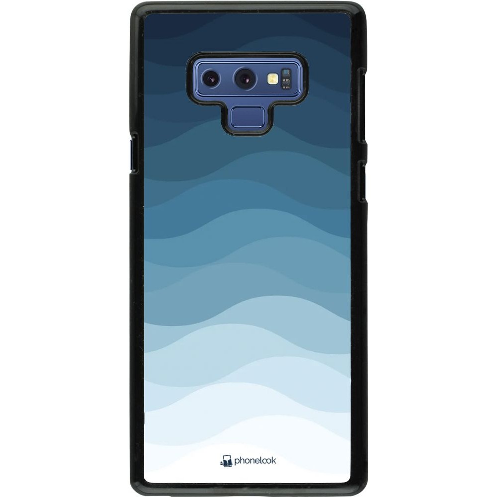 Coque Samsung Galaxy Note9 - Flat Blue Waves