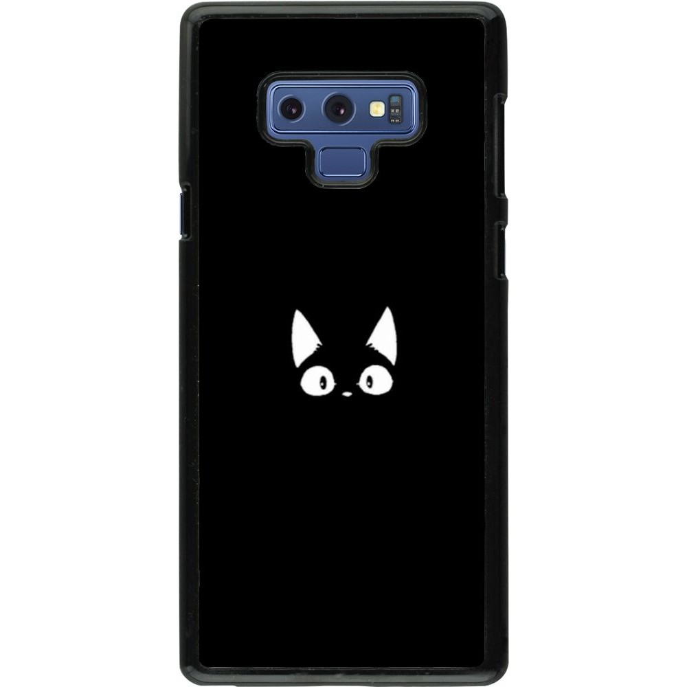 Coque Samsung Galaxy Note9 - Funny cat on black