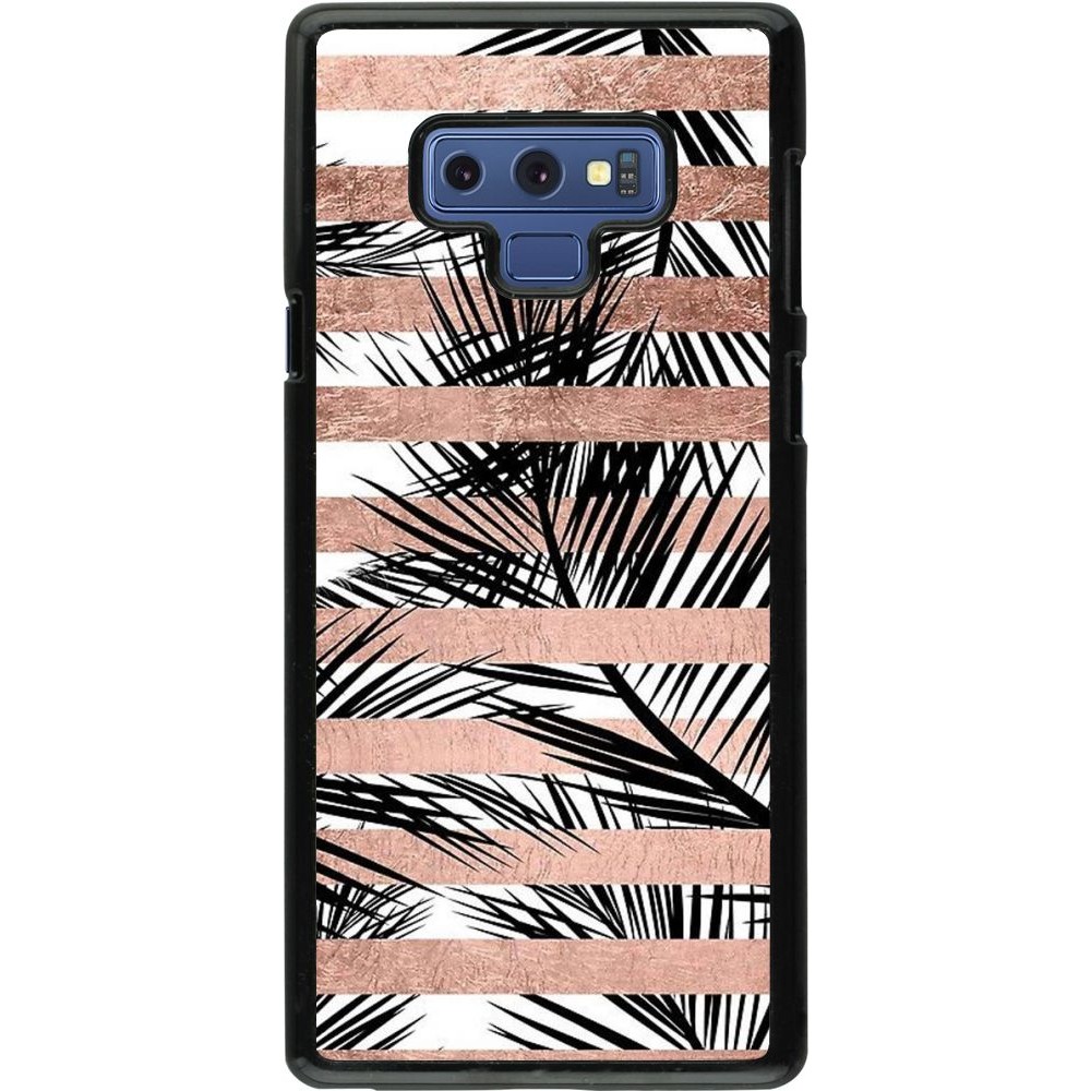 Coque Samsung Galaxy Note9 - Palm trees gold stripes