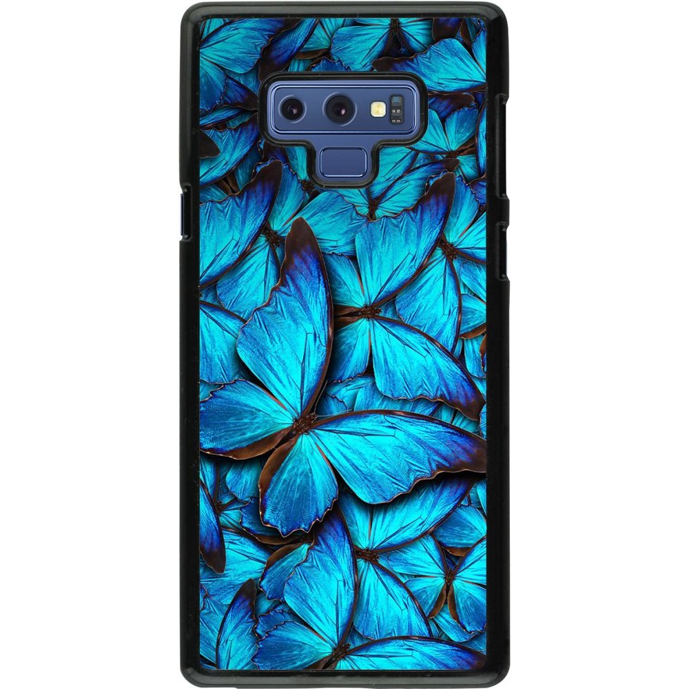 Coque Samsung Galaxy Note9 - Papillon - Bleu