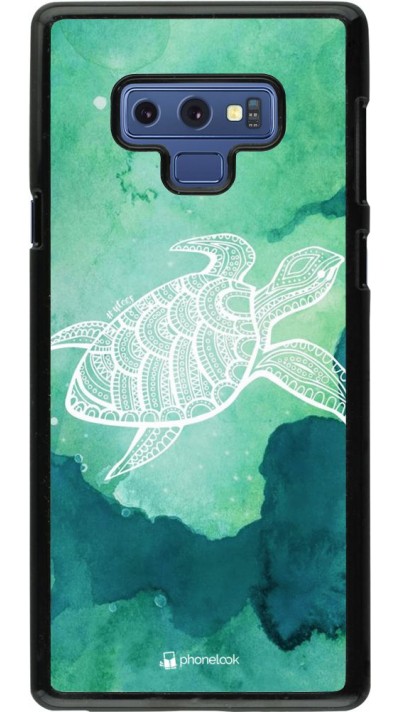 Coque Samsung Galaxy Note9 - Turtle Aztec Watercolor