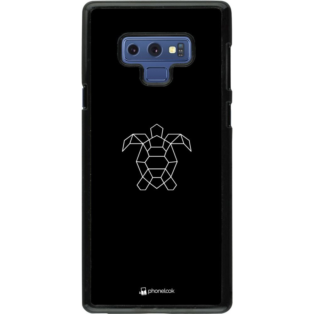 Coque Samsung Galaxy Note9 - Turtles lines on black